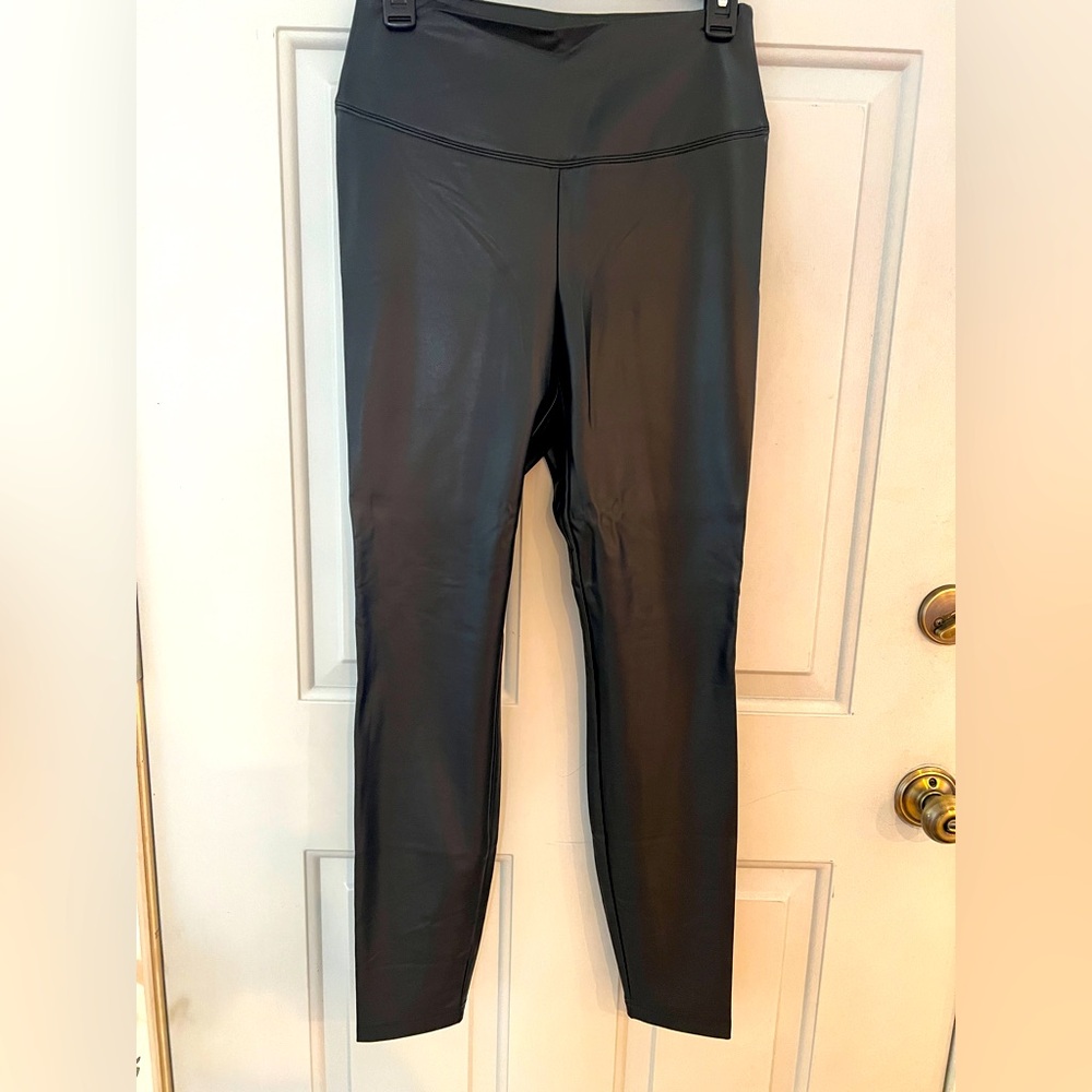 WHBM Black Leather Leggings NWT size 8